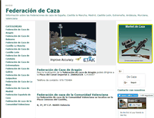 Tablet Screenshot of federacion.de-caza.com
